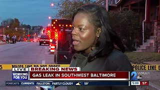 Residents evacuated after gas leak in Southwest Baltimore