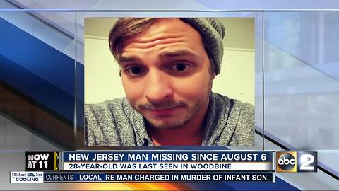 N.J. man missing after trip to Maryland