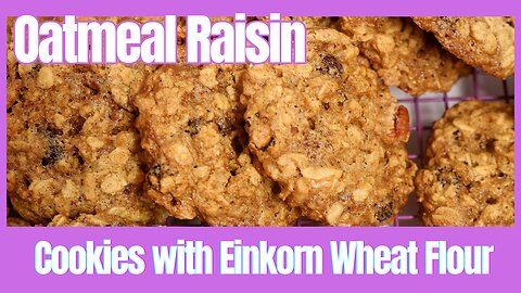 Oatmeal Raisin Cookies with Einkorn Wheat Flour