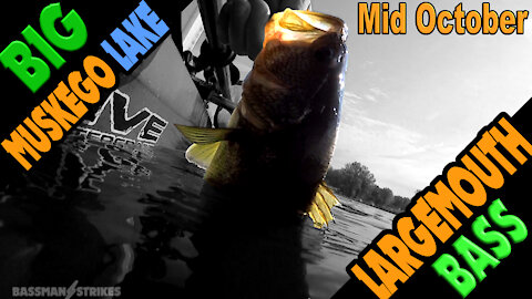 Kayak Bass Fishing Big Muskego Lake Part 1 (Southeast Wisconsin) during the October 2020 feedbag