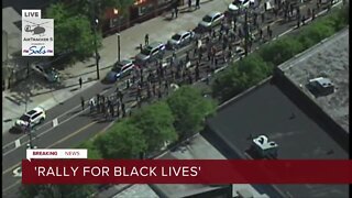 Peaceful protest in Cleveland's west side on 117th & Lorain Avenue