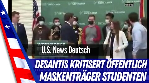 Gouverneur DeSantis weist Studenten zurecht.