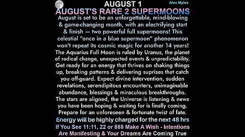 2 Full Super moons in August 2023 ~ RARE! Once in a Blue Moon Event for the Lionsgate Portal