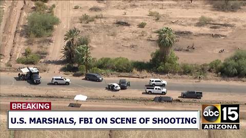 A wanted man was shot and killed by the US Marshals in the Salt River Indian Community Tuesday