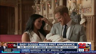 Baby Sussex makes his first appearance