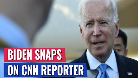 BIDEN SNAPS ON CNN FOR ASKING HIM A QUESTION. JOE RUNS UP TO REPORTER AND BARKS