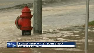 Water main break causes flooding on East side