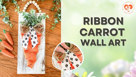 Farmhouse Ribbon Carrot Wall Hanger