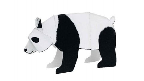 Paper panda bear/Oso panda de papel/Urso panda de papel