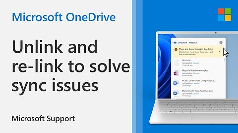 How to unlink and re-link OneDrive to solve sync problems | Microsoft