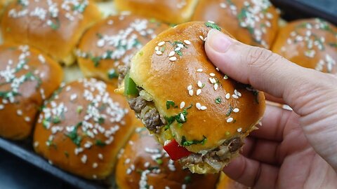 CheeseBurger Sliders,Beef Sliders By Recipes Of The World