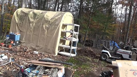 Clearing Ground Outside The Tiny House For A Battery & Water Shed