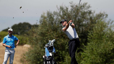 Steph Curry Hooks TERRIBLE Tee Shot into Golf Cart Cup Holder