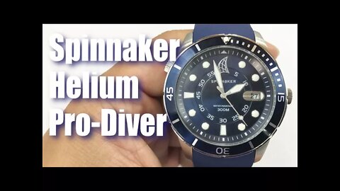 Spinnaker Helium SP-5005-03 Blue Rubber Quartz Pro-Diver Watch Review