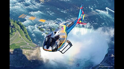 Flying Over Niagara Falls in a Helicopter