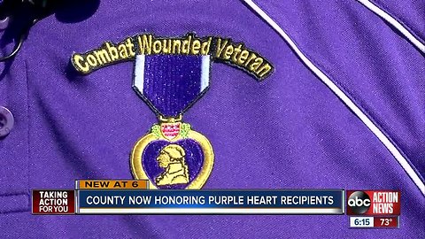 Hernando County honors Purple Heart recipients by unveiling first road sign