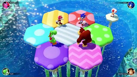 Mario Party Superstars - Amy Rose Sonic Yoshi Donkey Kong - Sonic Party Superstars