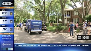 Pep rally, mini-parade held for fans before Game One of the Stanley Cup Final