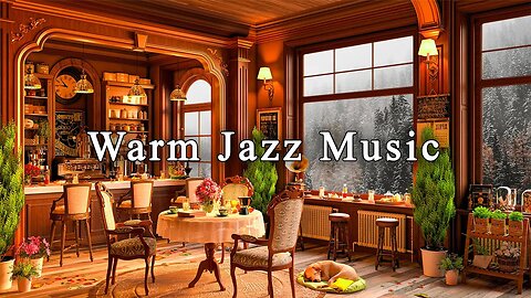 Cozy Fall Coffee Shop Ambience 🍂☕ Smooth Jazz Music ~Relaxing Jazz Instrumental Music to Study, Work