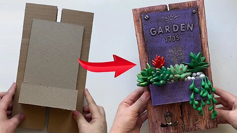 DIY Beautiful Cardboard Wall Decor 😘Crafting a Stunning Key Holder