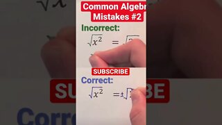 COMMON ALGEBRA MISTAKE