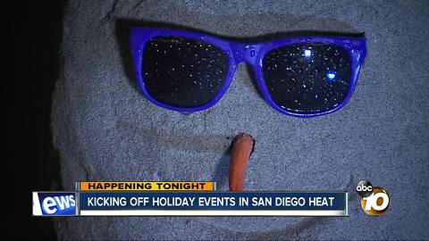 Kicking off holiday events in San Diego heat