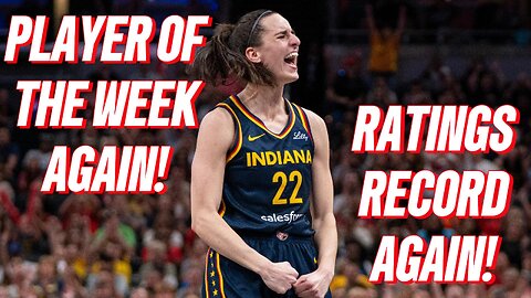 Caitlin Clark PLAYER OF THE WEEK Back To Back & New RATINGS RECORD It's Her World You Live In It