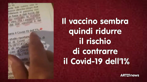 Il vaccino sembra quindi ridurre il rischio di contrarre il covid-19 dell'1%