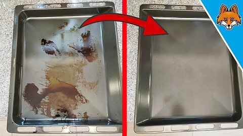 Clean badly burnt Baking Tray ⚡️ Quickly with this TRICK 💥