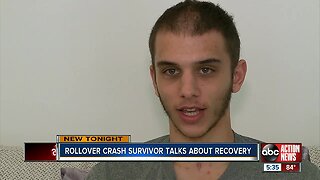 19-year-old survivor of terrifying rollover hit-and-crash makes miraculous recovery