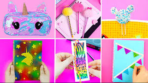 CUTE SCHOOL HACKS AND COLORFUL DIY CRAFTS WITH SCHOOL SUPPLIES