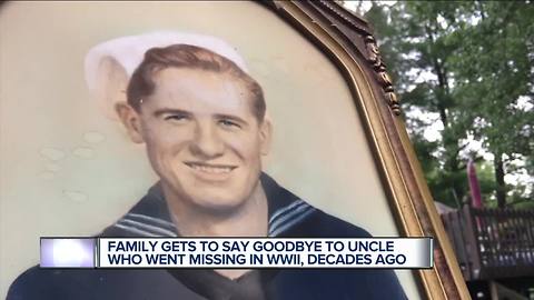 Family gets to say goodbye to uncle who went missing in World War II