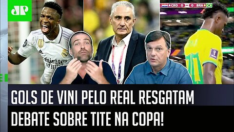 "É INEXPLICÁVEL! O Tite SEMPRE TIRAVA o Vinicius Júnior na Copa e..." GOLS pelo Real geram DEBATE!