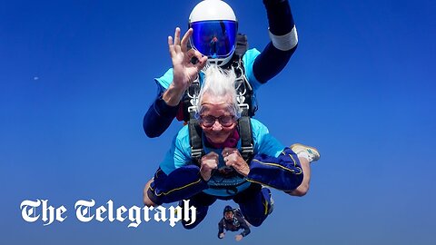 War veteran celebrating 102nd birthday becomes Britain’s oldest parachutist