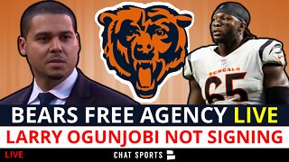 Chicago Bears Free Agency LIVE: Larry Ogunjobi NOT SIGNING, Free Agents, Ryan Poles, NFL Free Agency