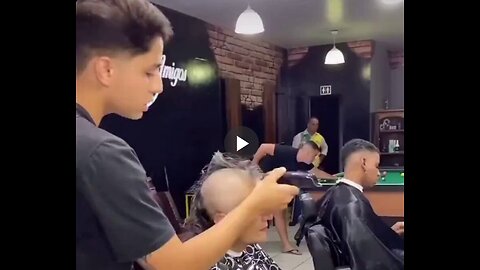 Barbers discovered their customer was shaving her head due to chemotherapy.