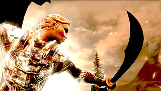 Epic Battle in Skyrim Woman Without Dragonborn Powers vs Lord of the Reavers