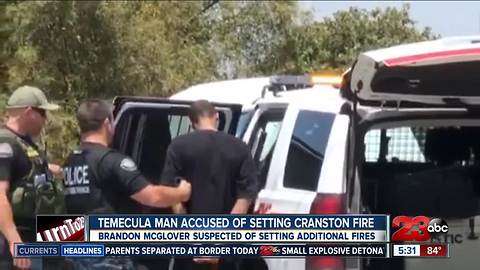 Temecula man arrested, charged with arson