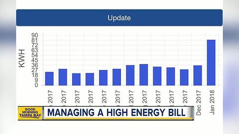 Tampa residents say their energy consumption doubled, even tripled during recent cold snaps