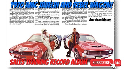 1970 AMC Javelin and Rebel Wagon Dealer Sales Training! #vintage