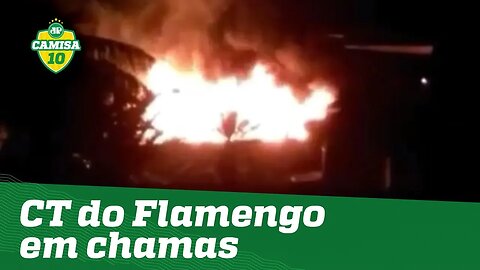 Vídeo mostra CT do Flamengo em chamas durante incêndio!