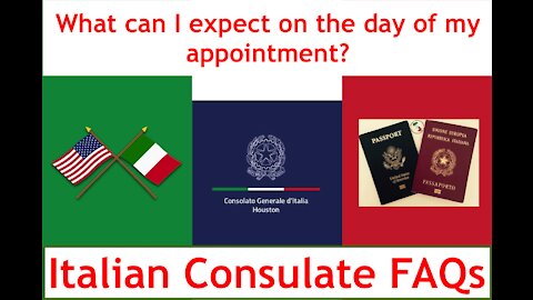 Italian Consulate FAQ-What can I expect at my Jure Sanguinis Italian citizenship appointment?