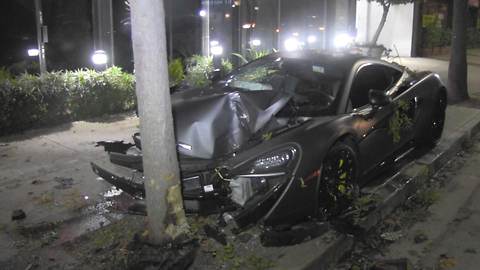 Terrence J's McLaren Sports Car Smashed, Investigated for Alleged Hit & Run