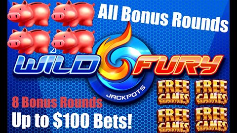 Over $25,000 in Hand Pay Jackpots! Piggy Bankin, Spin It Grand & Wild Fury. 8 Bonus Rounds! $100/🎰