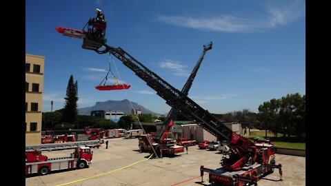 The City’s Fire and Rescue Service displayed the new Rosenbauer Metz Turntable Ladder L56