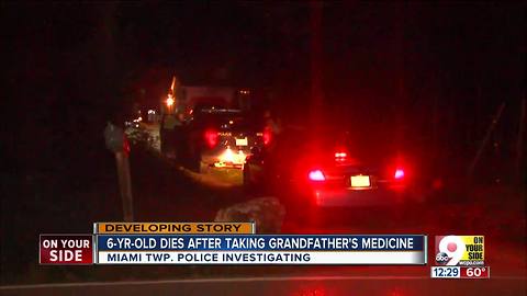 Girl died after taking grandpa's medication, Miami Township police say