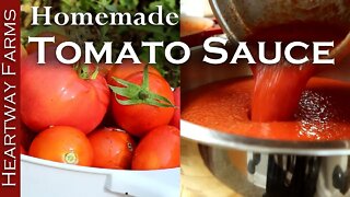 How To Make Garden Fresh Tomato Sauce | Canning Food Preservation | Prepping | Heartway Farms