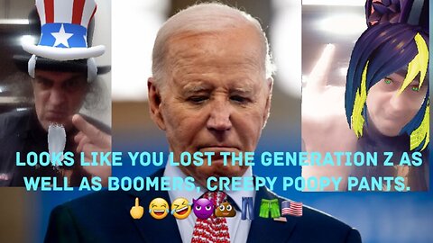 Joe Biden Loses The Gen Z Voters. 🖕😂🤣😈💩👖🩳🇺🇸