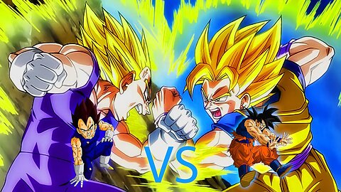 GOKU VS VEGETA 3 - (WHO IS STRONGEST) - MAJIN & KID BUU SAGA