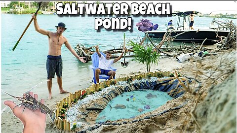 DIY EXOTIC BEACH FISH POND!! *Insane*